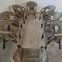 poltroncine Bamboo midollino 