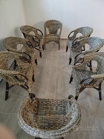 poltroncine Bamboo midollino 