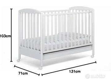 lettino culla foppapedretti lucy bianco