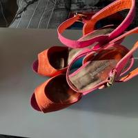 Scarpe con zeppa multicolor