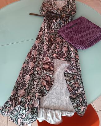 Vestito animalier con accessori inclusi 
