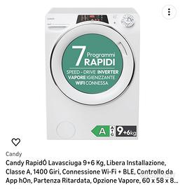 lavasciuga Candi praticamente nuova in garanzia 