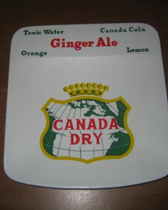 CANADA DRY PIATTO RENDIRESTO vintage anni 60 raro