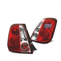 FARI PER FIAT 500 07- ROSSO BIANCO LOOK LEXUS