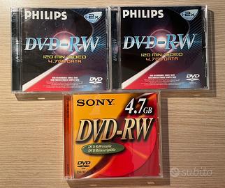3 Dvd-Rw usati (riscrivibili)