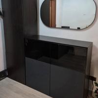 Soggiorno completo . Marrone blu Ikea.