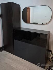 Soggiorno completo . Marrone blu Ikea.