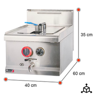 Friggitrice gas naturale 14L