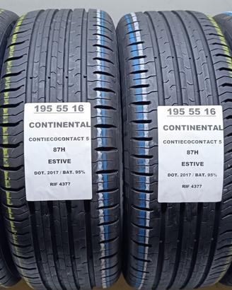 4 GOMME 195 55 16 CONTINENTAL RIF4377
