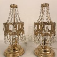 Abat jour in ottone e cristalli