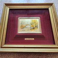 Quadro dipinto su foglia d'oro