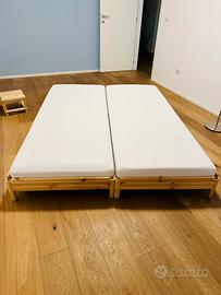 Letti singoli impilabili IKEA con materassi