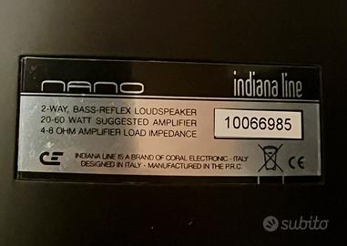 INDIANA LINE NANO - coppia diffusori colore nero