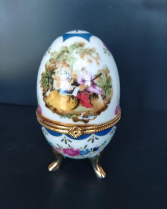 Uovo decorato portagioie tipo Fabergè