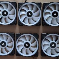 6 Ventole Corsair LL120 RGB + Commander PRO