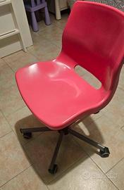 Sedia scrivania con rotelle Rosa