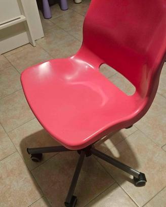 Sedia scrivania con rotelle Rosa