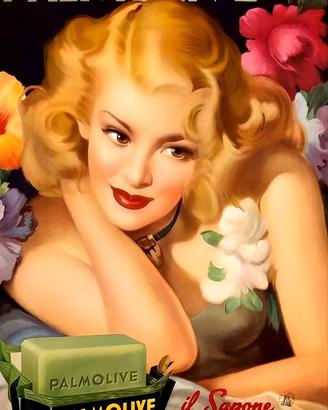 Sapone Palmolive poster pubblicità vintage
