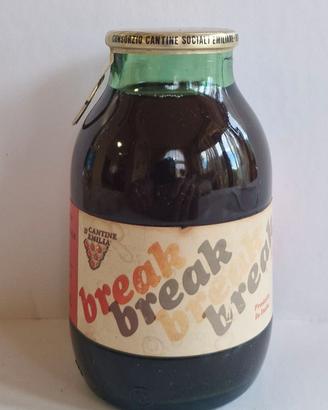 Bottiglietta Vino BREAK Cantine Emilia Anni 70/80