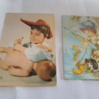 cartoline pasquali e buon onomastico anni 50