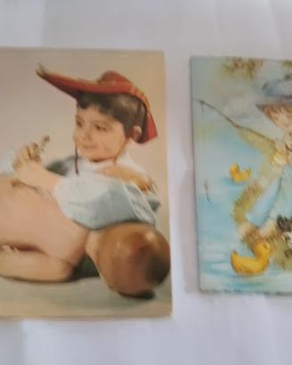 cartoline pasquali e buon onomastico anni 50