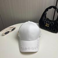 Cappello da baseball ricamato LV Bianco