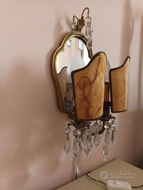 Coppia di applique in bronzo dorato