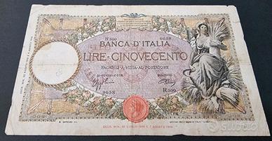 CINQUECENTO 500 LIRE MIETITRICE CAPRANESI 1943