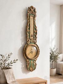 Antico Barometro Francese XVIII sec. Legno Dorato