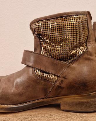 stivaletto in vera pelle 