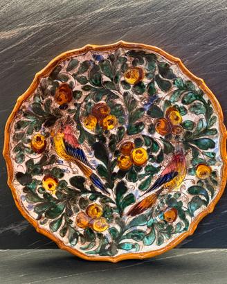 Grande piatto vintage in maiolica
