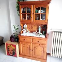 Credenza legno con vetrina, di qualità