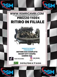 MOTORE COMPLETO 600 SMART COUPE/CABRIO 450