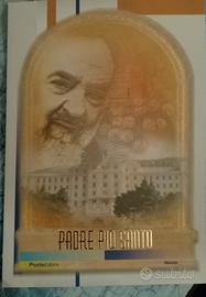 Francobolli e pieghevole - Padre Pio Santo