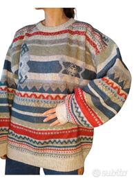 Maxi maglione originale Vintage anni 80 90 fantasi