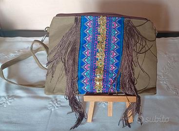 Borsa tracolla nuova in stile etnico