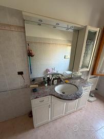 Mobile bagno marmo Azzurra 141 cm