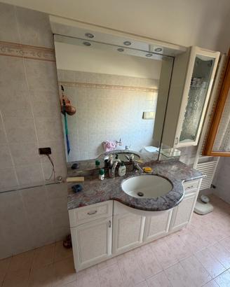 Mobile bagno marmo Azzurra 141 cm