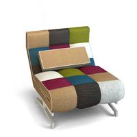 CRIBEL Poltrona Letto in Tessuto a Quadri, 90x76/1