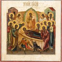 Antica Icona RussaLA DORMIZIONE DELLA MADRE DI DIO