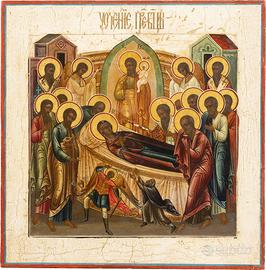 Antica Icona RussaLA DORMIZIONE DELLA MADRE DI DIO