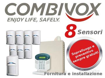 Kit Allarme Combivox professionale 8 sensori GSM