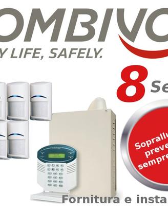 Kit Allarme Combivox professionale 8 sensori GSM