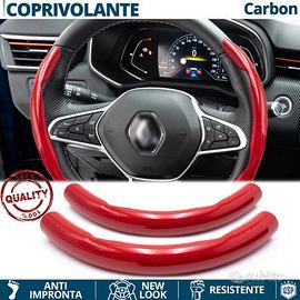 COPRIVOLANTE per RENAULT in FIBRA CARBONIO Rosso