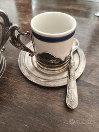 Servizio di Tazzine da caffè con zuccheriera vinta