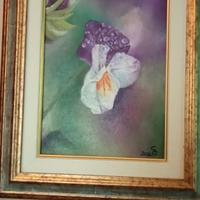 Quadro ad olio violetta