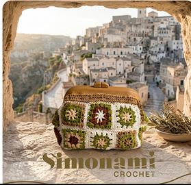 Borsa Pochette Granny Square Handmade Simonami