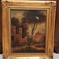 quadro antico olio su tela 