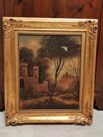 quadro antico olio su tela 