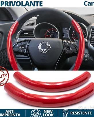 COPRIVOLANTE Per SSANGYONG in CARBONIO Rosso